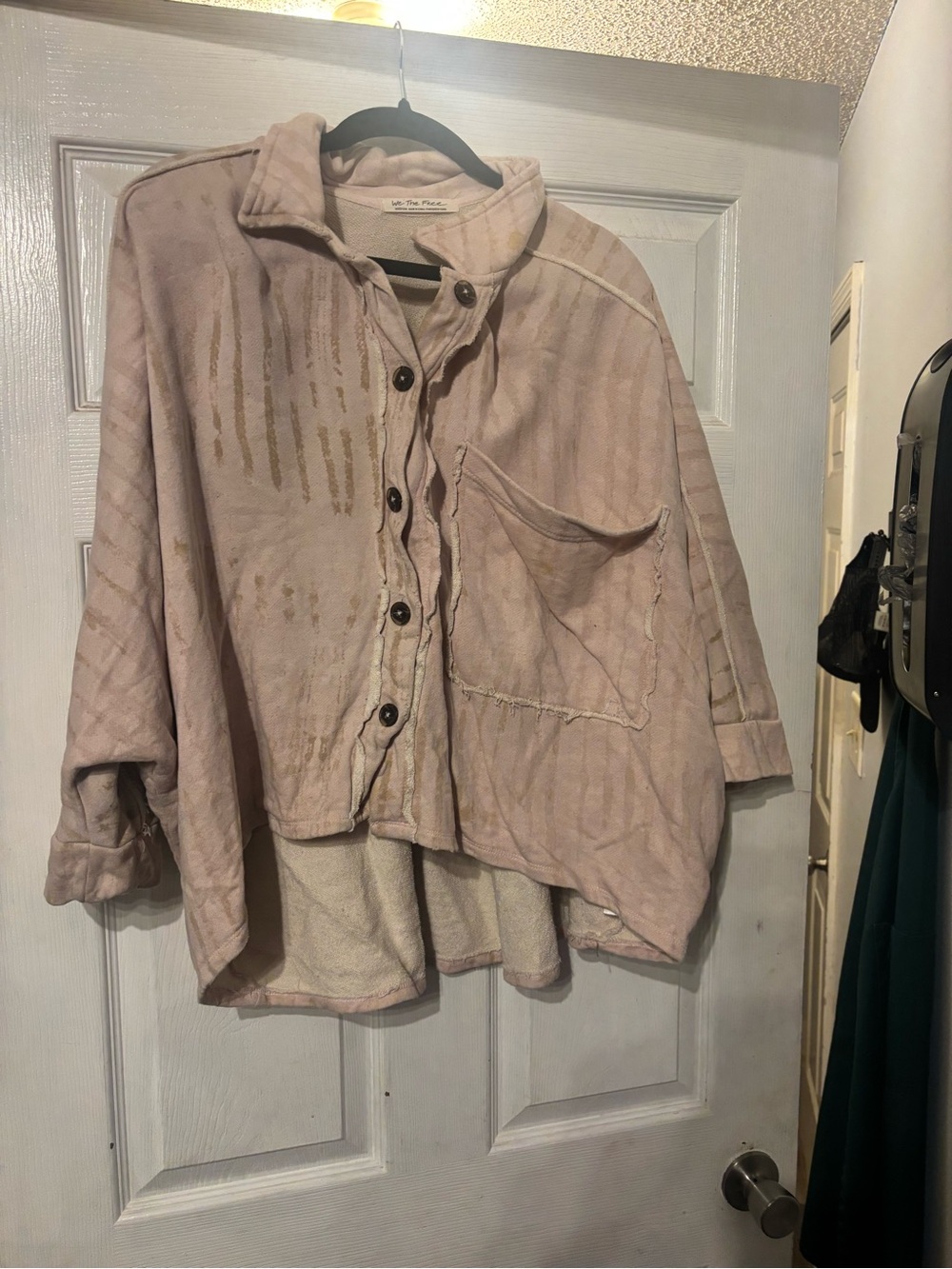 We The Free Dusty Mauve Button-Up Utility Jacket